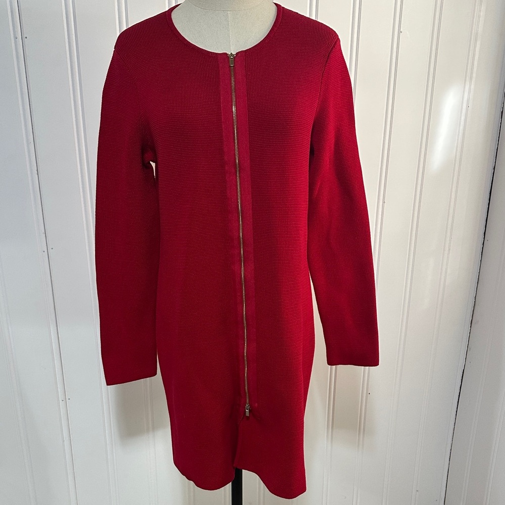 Talbots Red Heavy Knit Sweater Dress Size M - L